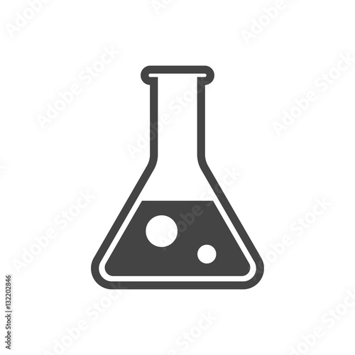 Chemical test tube pictogram icon. Laboratory glassware or beaker equipment isolated on white background. Experiment flasks. Trendy modern vector symbol. Simple flat illustration
