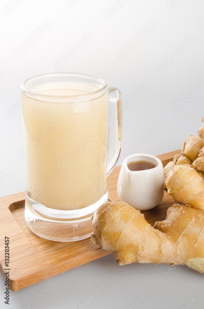 Ginger tea or Ginger tea with haney on background. Ginger tea or Ginger tea with haney on background.