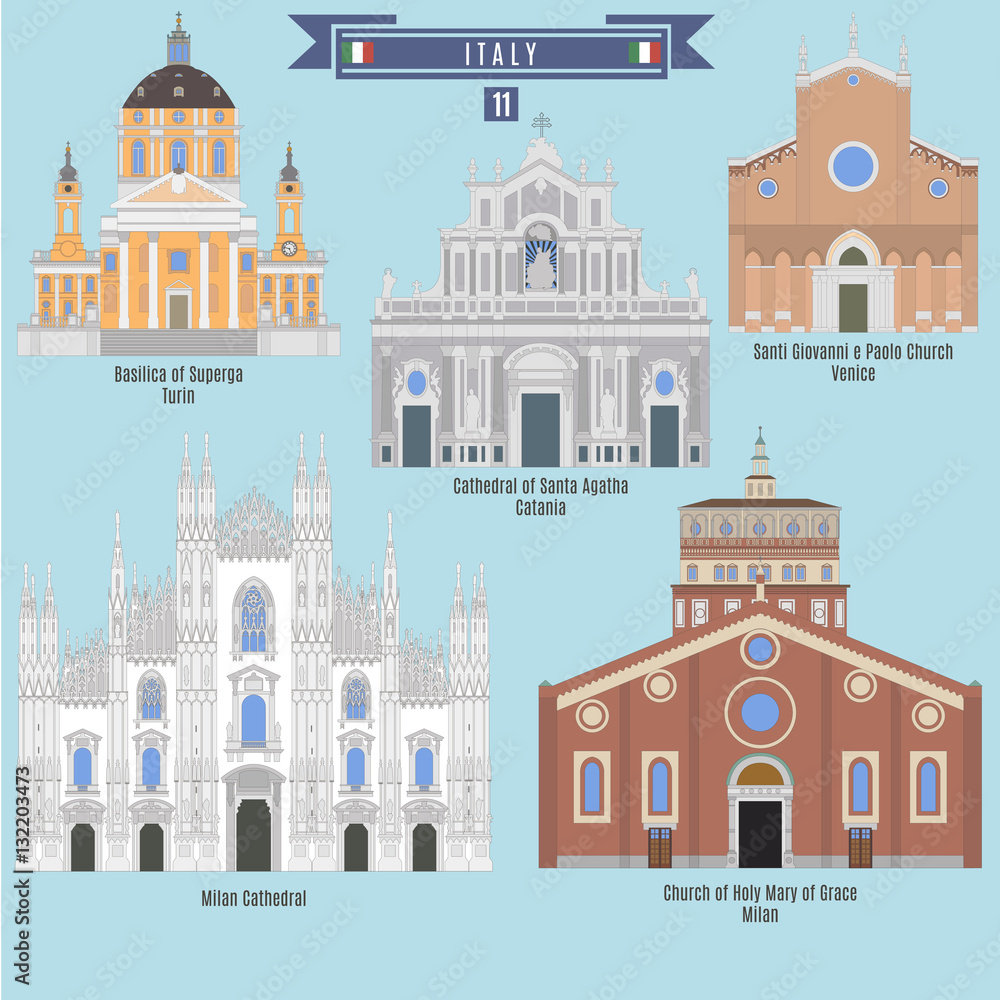 Obraz premium Famous Places in Italy