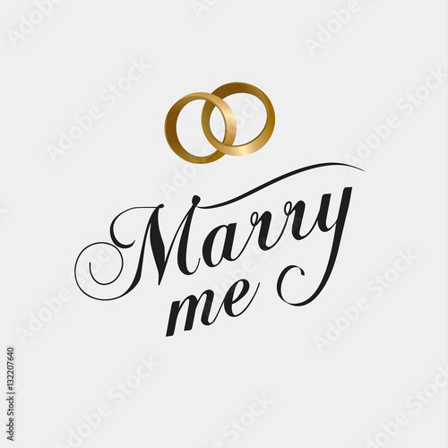 marry me calligraphy card