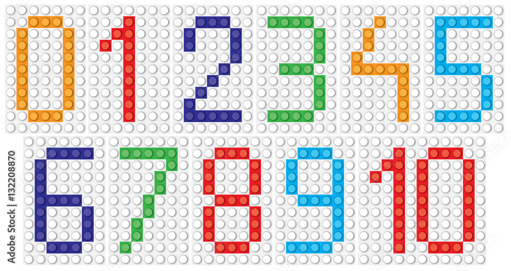 blocks numbers set / bricks numbers 0 - 10