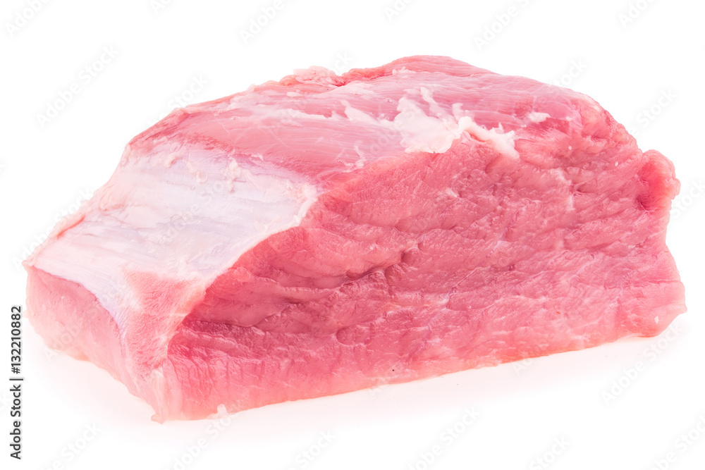 Fresh raw pork meat isolated white background. Fresh raw pork meat isolated white background.