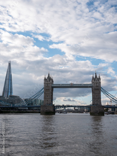 Tower bridge from Thames river