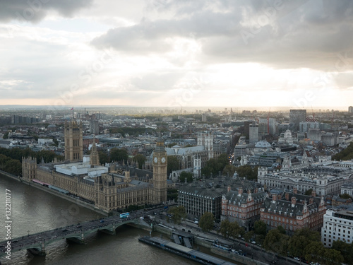 Westminster palace aerial view