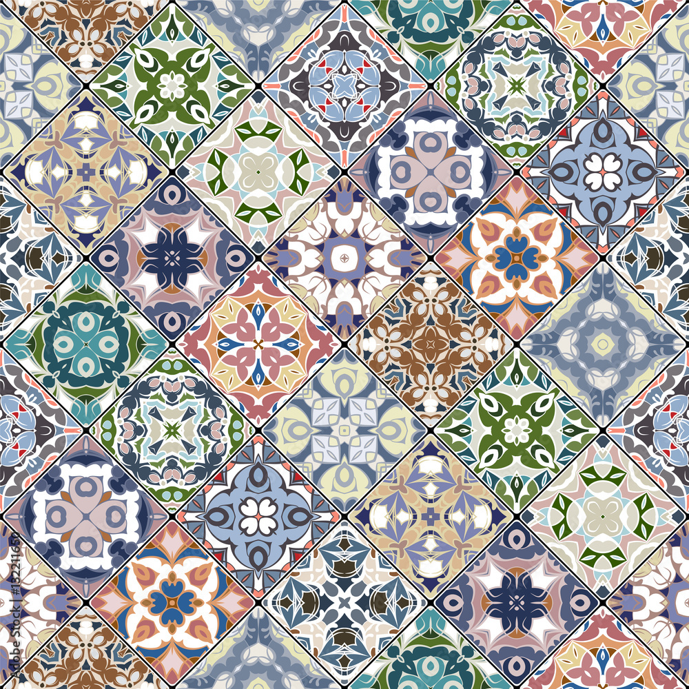 Abstract patterns in the mosaic set. Stock Vector | Adobe Stock