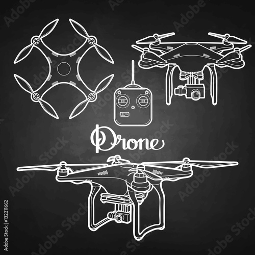 Graphic collection of drones