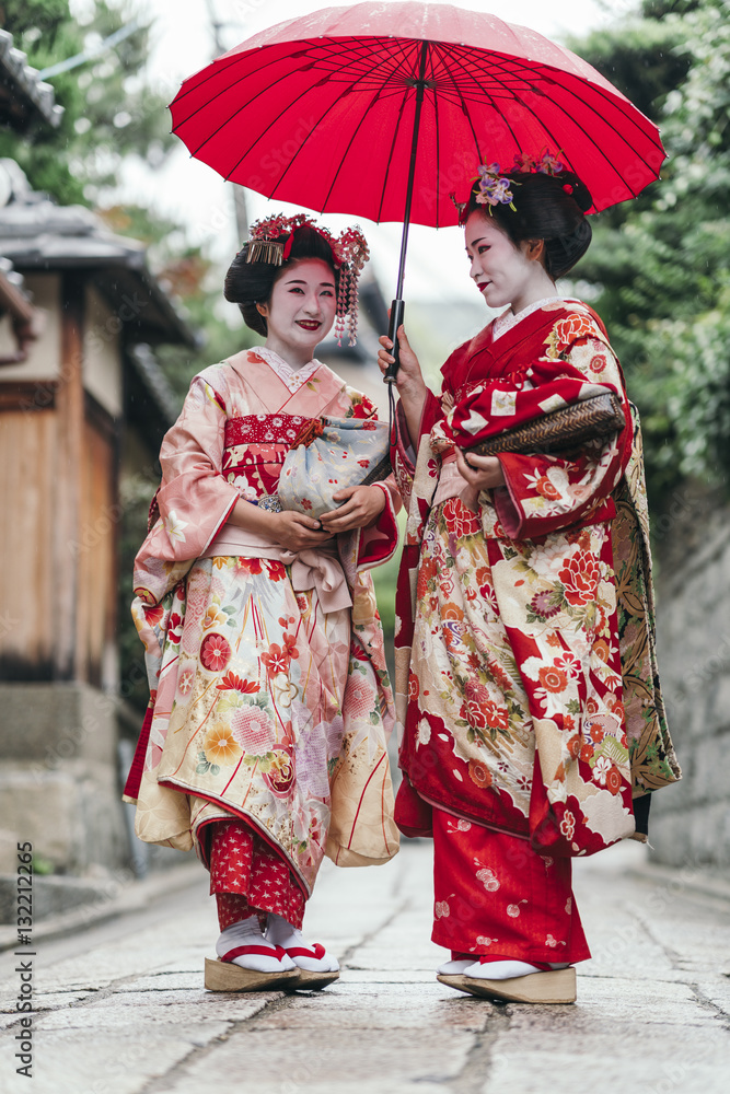  Portrait of  a Maiko geisha in Gion Kyoto