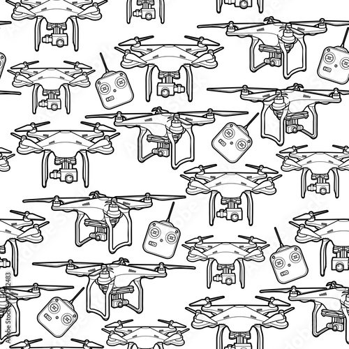 Graphic drones pattern