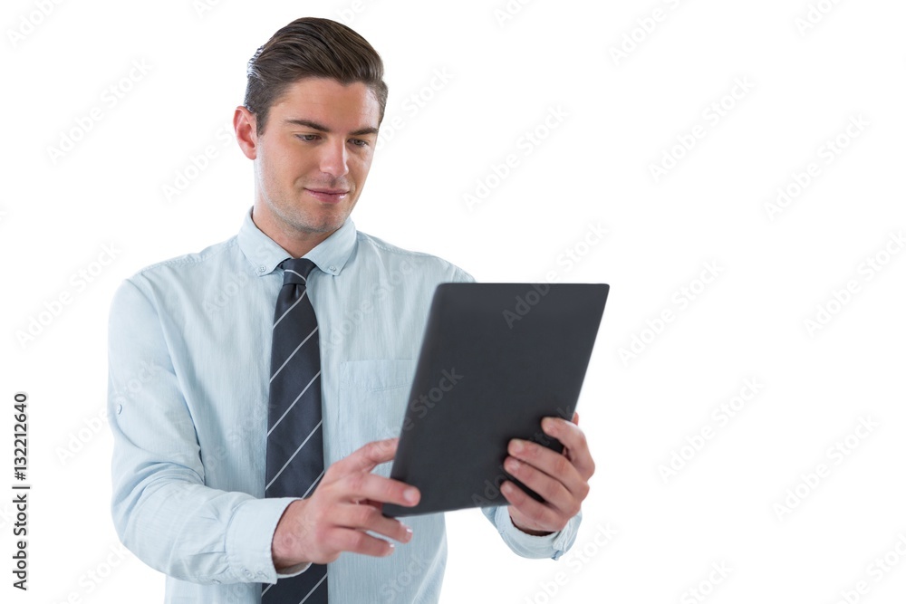 Businessman using a digital tablet