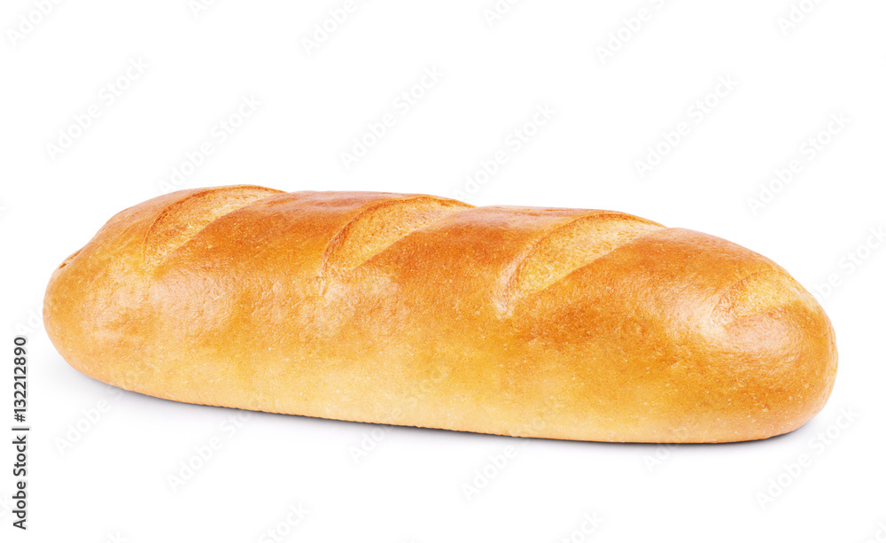 bread (loaf) isolated on white background.