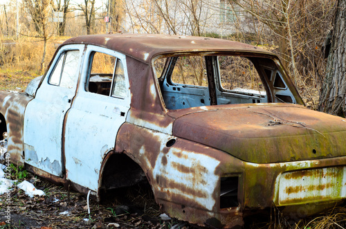 Old rusty car body