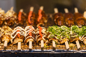 Japanese street food in Tokyo