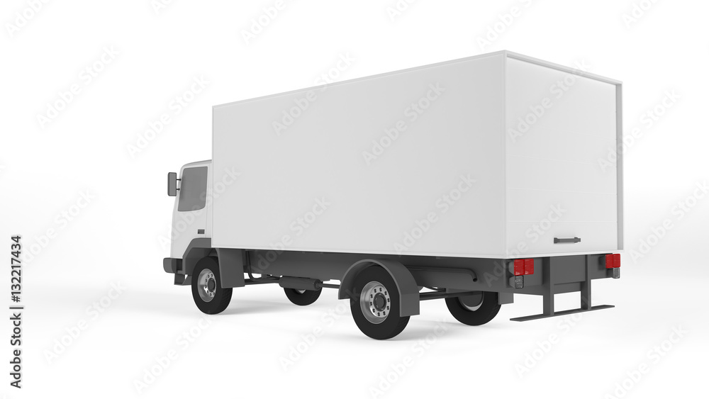 Mockup of truck on white background. Mockup of lorry on white background. Mockup of truck on white background. Mockup of lorry on white background.