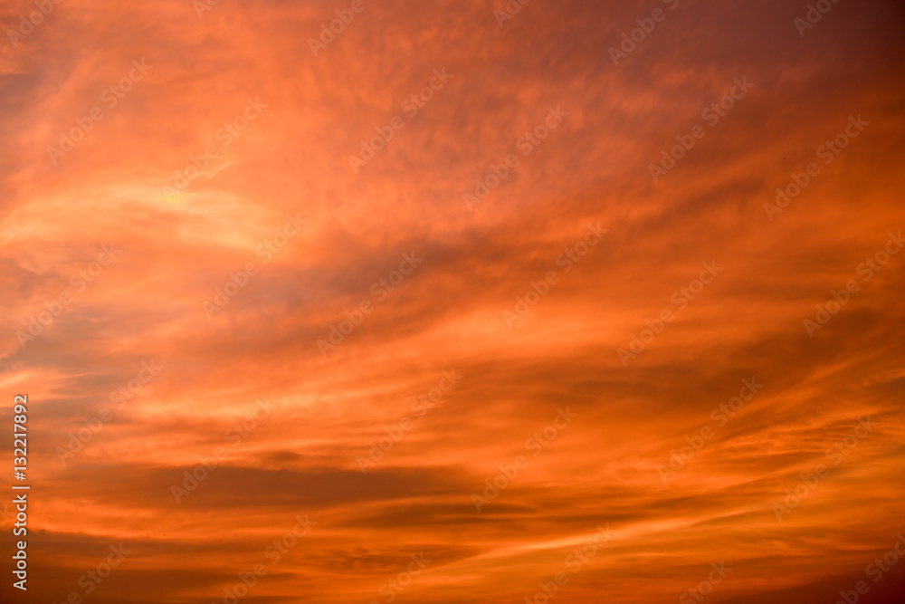 orange sunset sky. Beautiful sky.