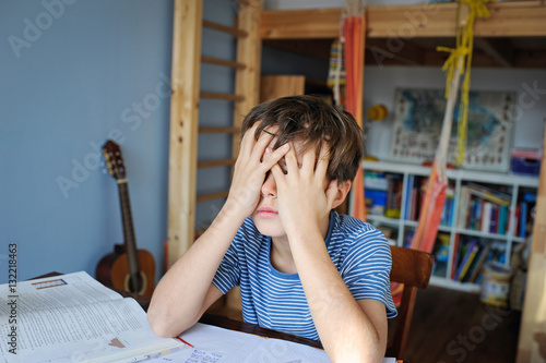 Kind hat keine Lust auf Mathehausaugaben