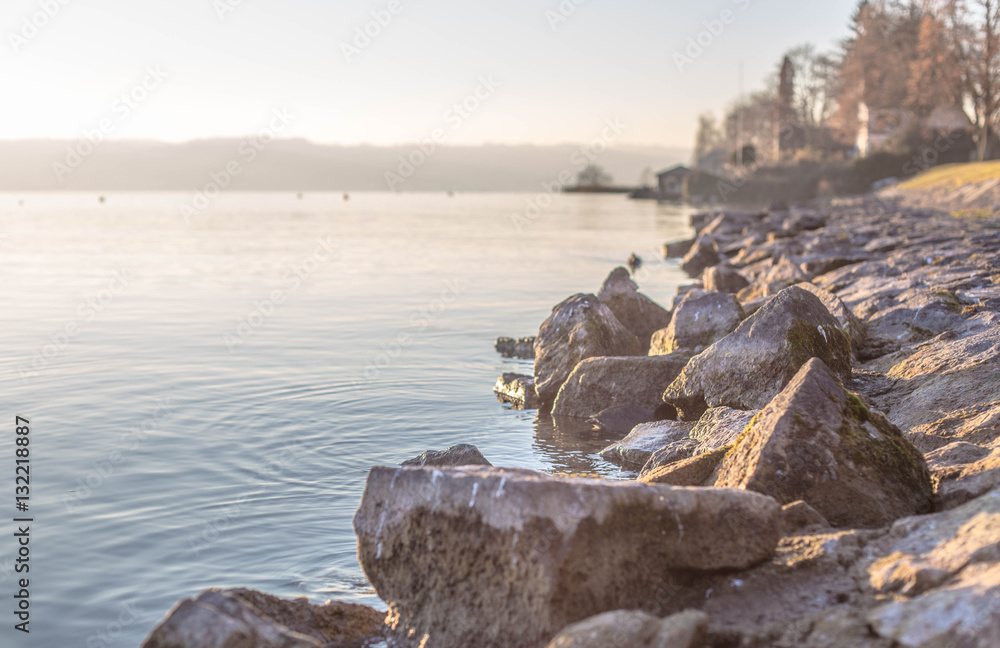 Fototapeta premium Zurich lake coast