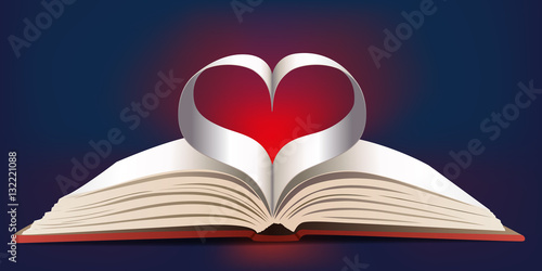Cœur - Livre ouvert - amour - St Valentin - Histoire