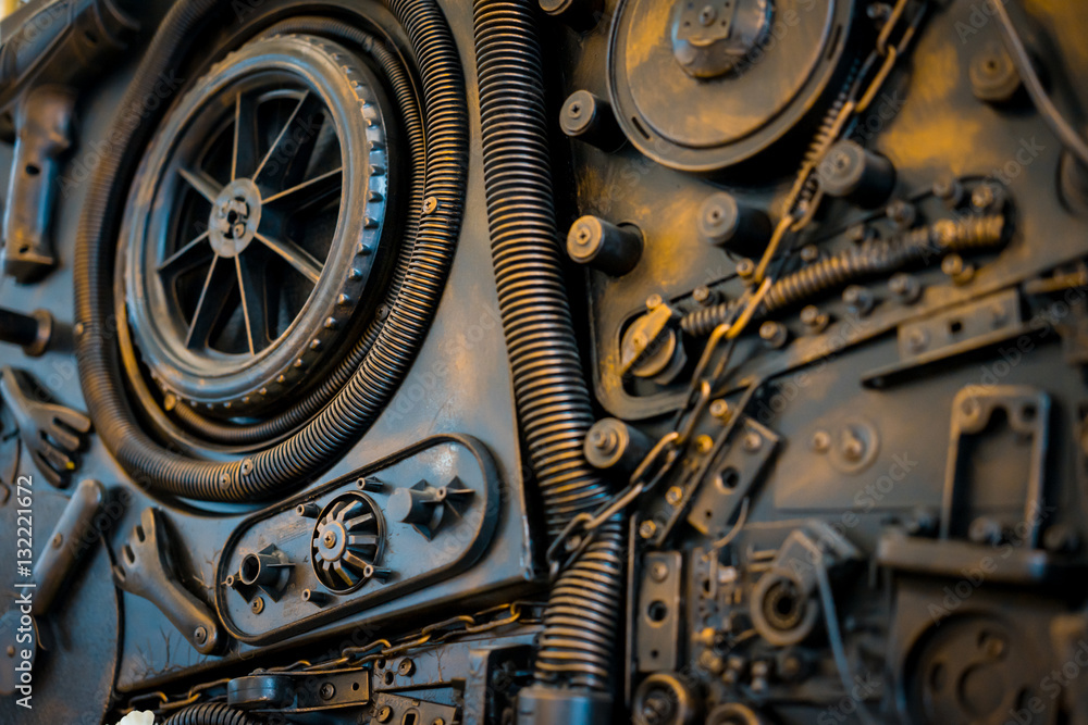 Stylized of a steampunk mechanical Stylized of a steampunk mechanical