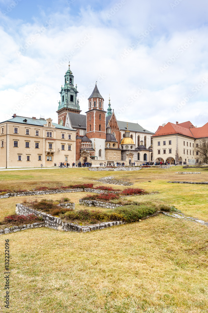 Fantastic autumn Krakow. The Wawel Cathedral in Poland