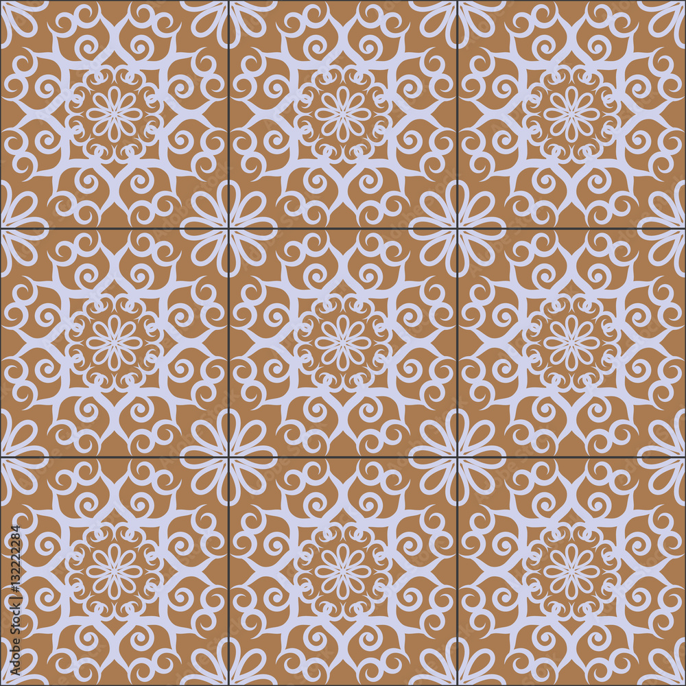 Tile decorative pattern ornament.