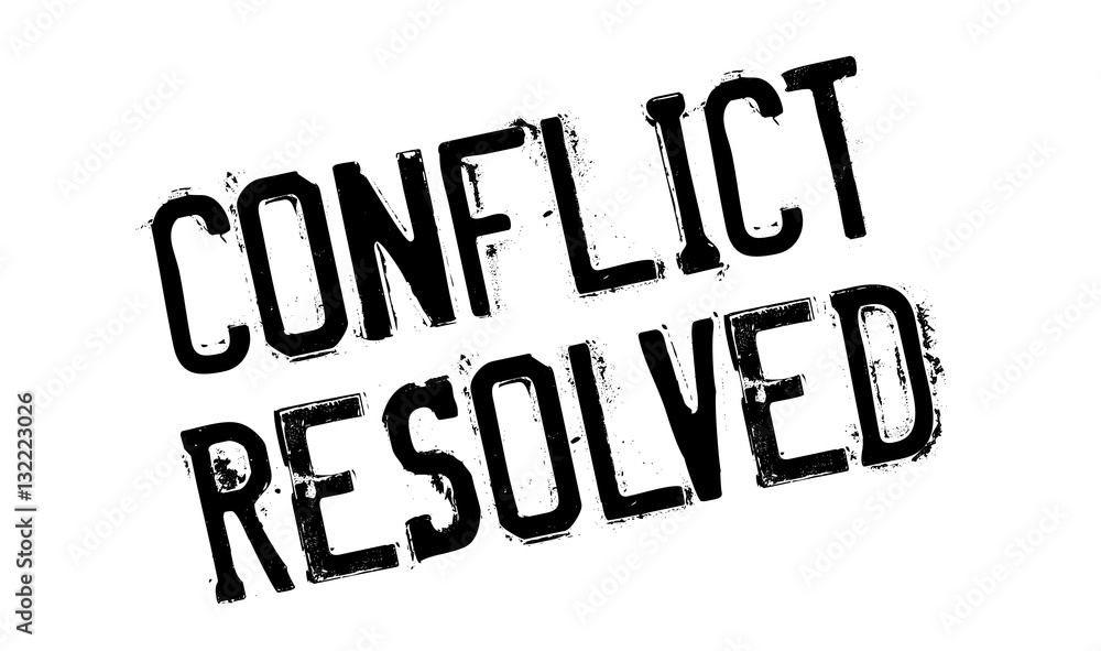 Conflict Resolved rubber stamp. Grunge design with dust scratches. Effects can be easily removed for a clean, crisp look. Color is easily changed. Conflict Resolved rubber stamp. Grunge design with dust scratches. Effects can be easily removed for a clean, crisp look. Color is easily changed.