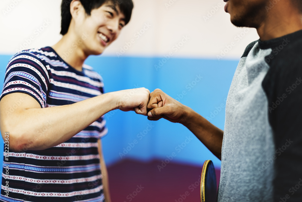 Table Tennis Ping-Pong Friends Sport Concept Table Tennis Ping-Pong Friends Sport Concept
