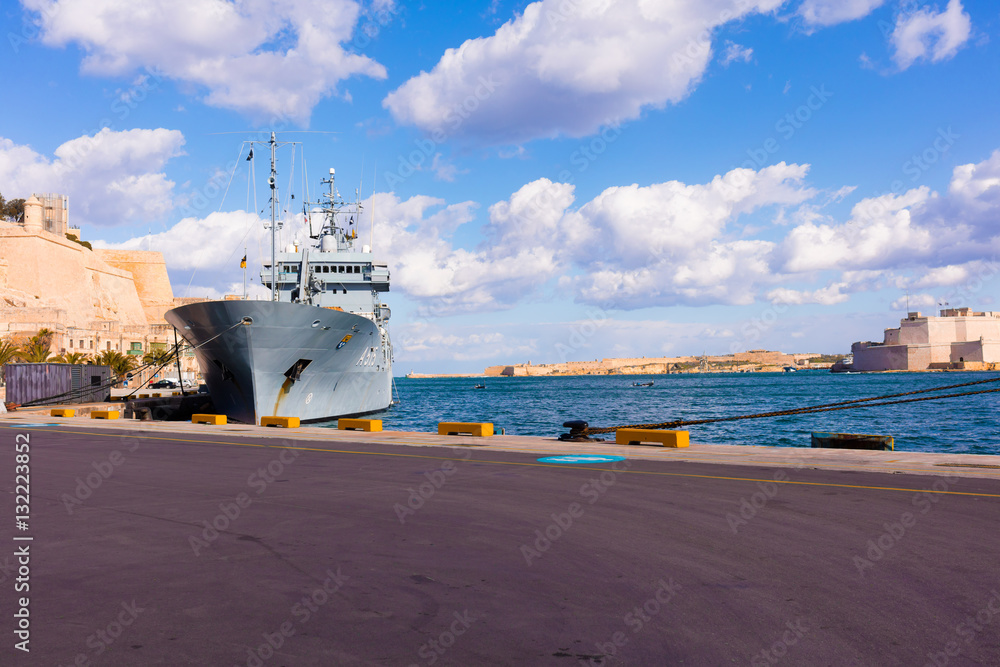 Malta Valletta Hafen - Deutsche Marine - Frontex - Tender Main - Bundesmarine, Grand Harbor, Navy, Mission Sophia, Überwachung, Sicherung EU Aussengrenze internationaler Einsatz Auslandseinsatz Übung