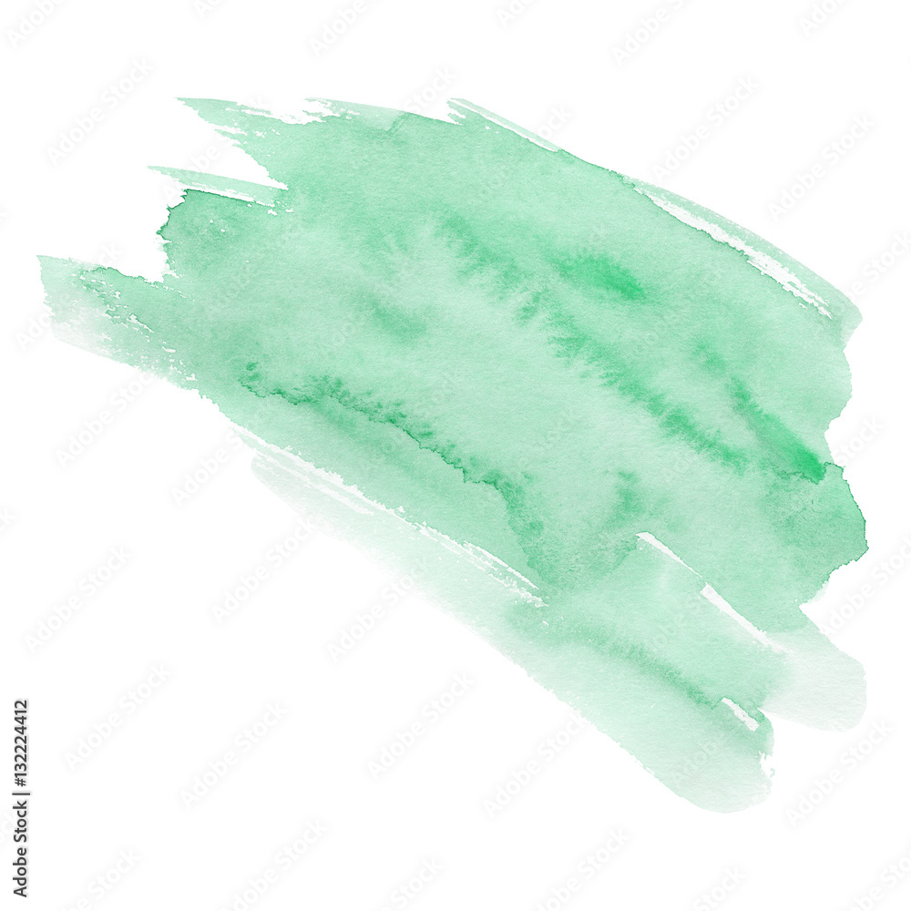 Hand drawn watercolor background of pastel natural delicate shade. A  watercolour spot. Gentle green color. It is possible to use for wrap,  wallpaper, website, decor. Isolated on white background. Stock Illustration  |