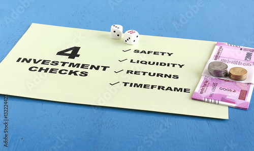 Photography Concept of the checks an investor should make before investing