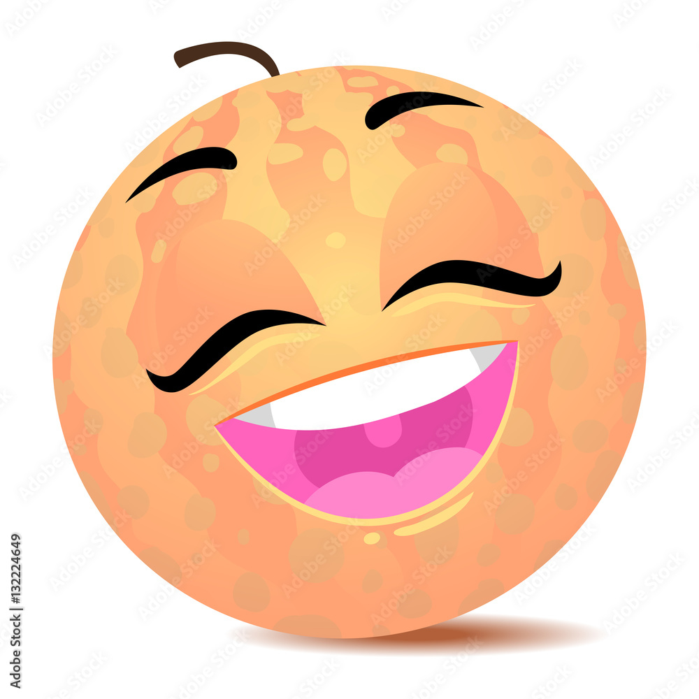 Vector Illustration of Happy Melon Mascot Vector Illustration of Happy Melon Mascot
