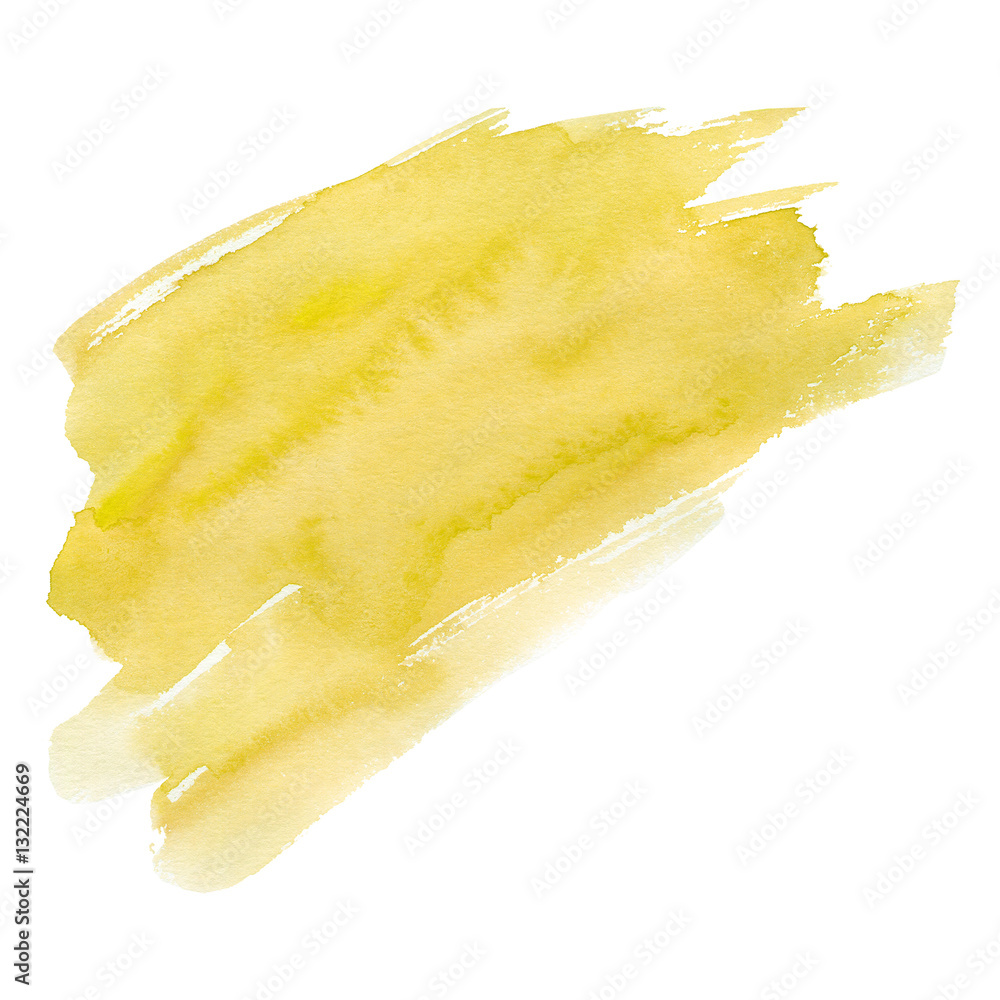 Hand drawn watercolor background of pastel natural delicate shade. A  watercolour spot. Gentle yellow color. It is possible to use for wrap,  wallpaper, website, decor. Isolated on white background. Stock Illustration  |