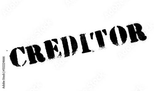 Creditor rubber stamp. Grunge design with dust scratches. Effects can be easily removed for a clean, crisp look. Color is easily changed.