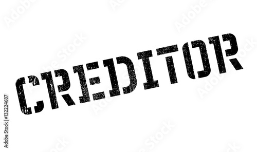 Creditor rubber stamp. Grunge design with dust scratches. Effects can be easily removed for a clean, crisp look. Color is easily changed.