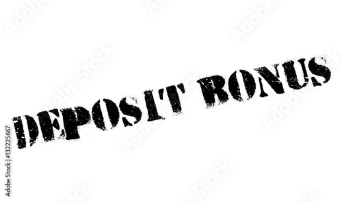 Deposit Bonus rubber stamp. Grunge design with dust scratches. Effects can be easily removed for a clean, crisp look. Color is easily changed.