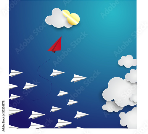 Independent thinker concept and new leadership concept or individuality.