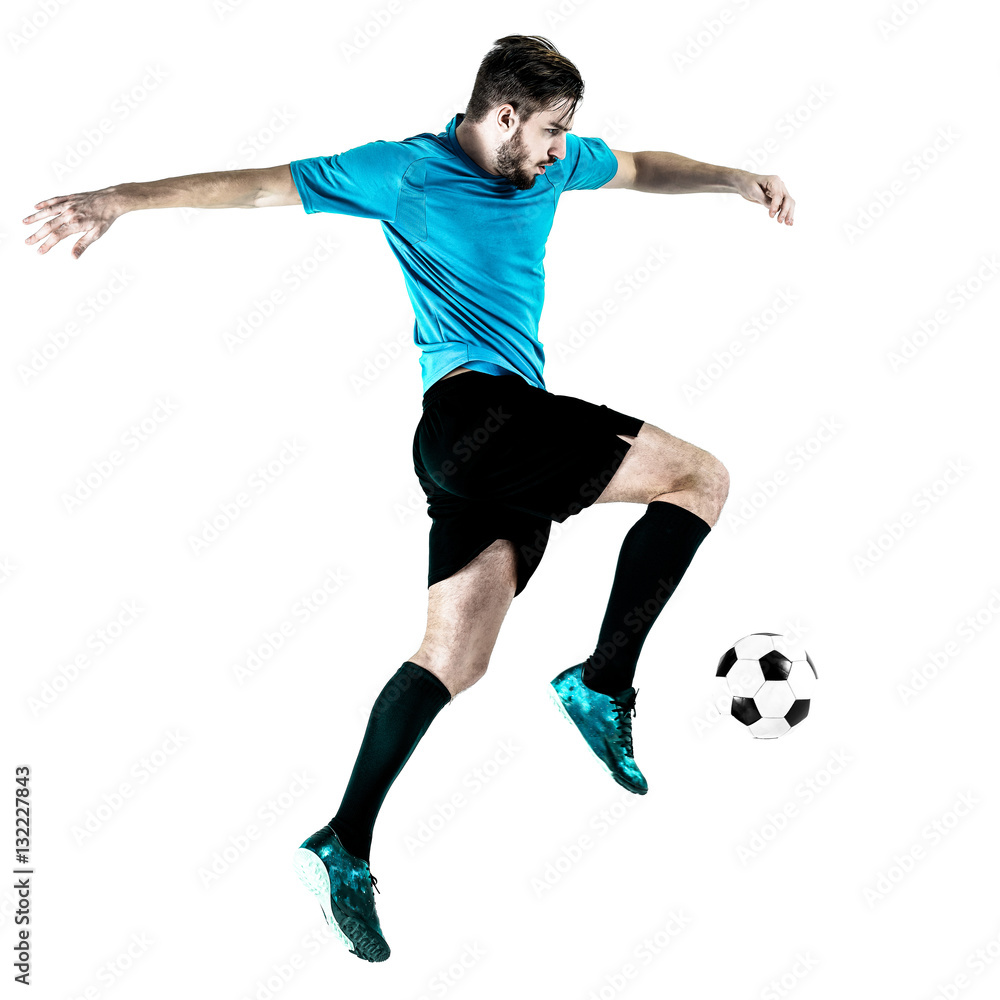 Soccer player Man Isolated