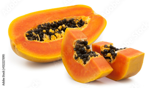 slices of sweet papaya