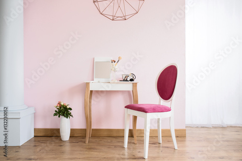 Dressing table and upholstered chair photo