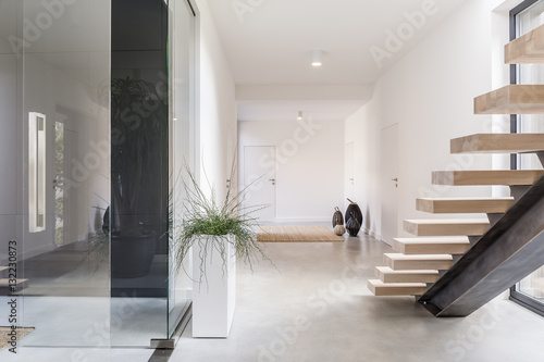 White villa interior with staircase © Photographee.eu