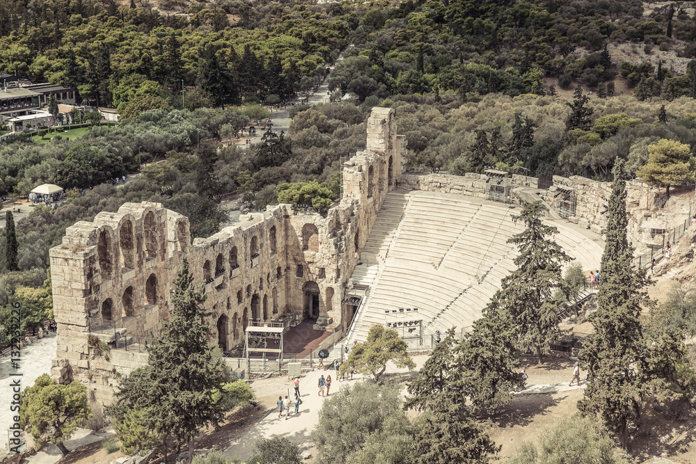 Amphitheater in Acropolis, Athens Greece