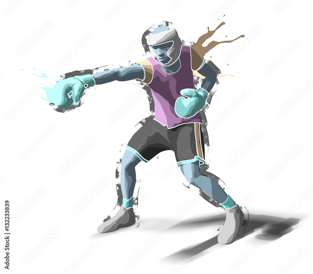 Naklejka premium boxer, 3d rendering