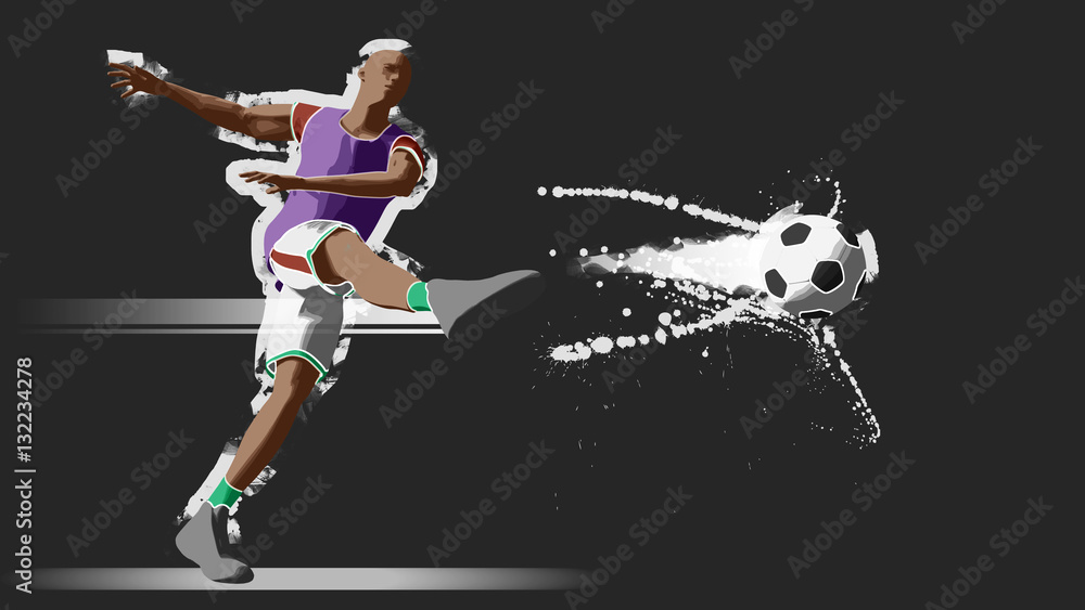 Obraz premium Soccer player, 3d rendering