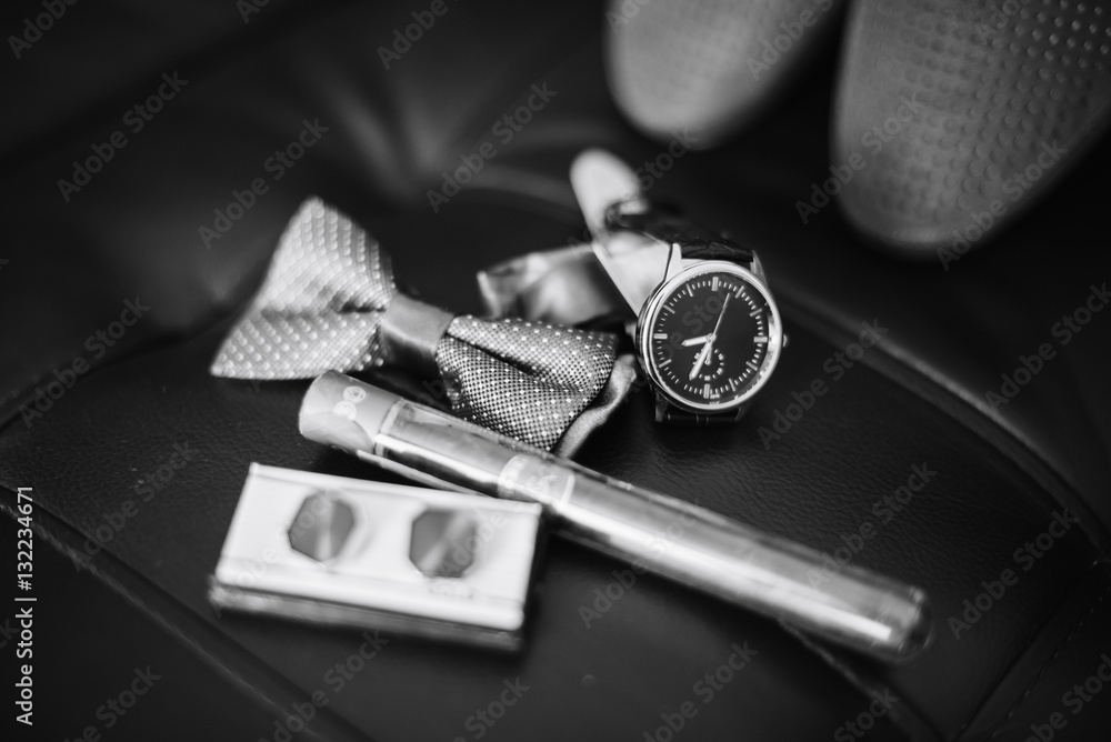 wedding rings on leather background wedding rings on leather background