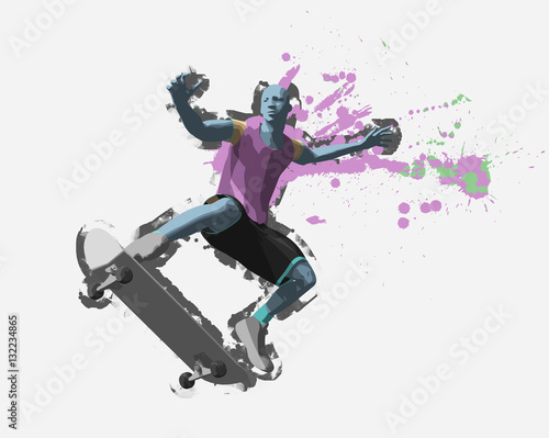 Skater, 3d rendering
