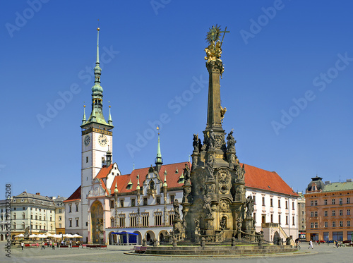 Olomouc - Town hall and Holy trinity - Plague Pillar in Olomouc, World Heritage Site by UNESCO