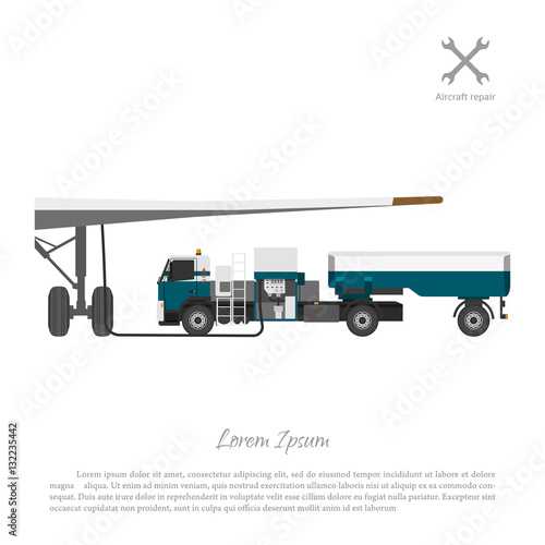 Car for refueling aircrafts fuel. Repair and maintenance of airp