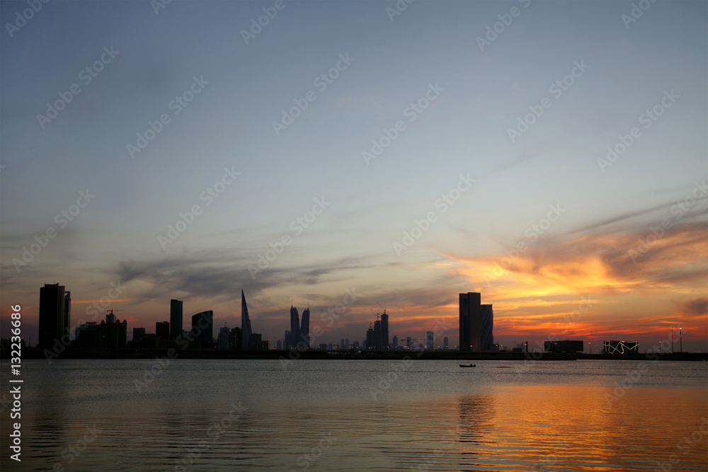 A beautiful view of Bahrain skyline 