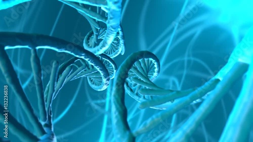 3d render of dna structure, abstract background