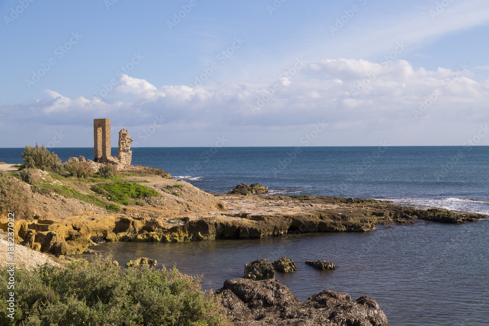 View from the coastal town of Mahdia in Mahdia Governorate of Tunisia