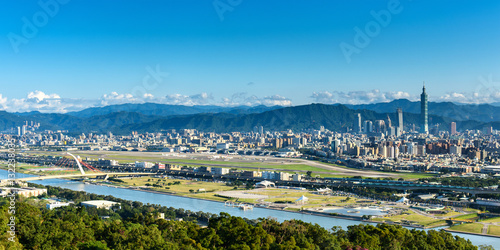 Panoramic view of Taipei city, Taiwan